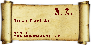 Miron Kandida névjegykártya